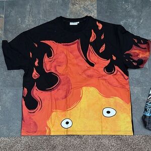Black and Orange  Graphic T-Shirt